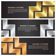 gold silver and bronze banner template design abstract set