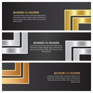 gold silver and bronze banner template design angle background