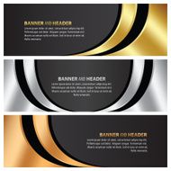 gold silver and bronze banner template design
