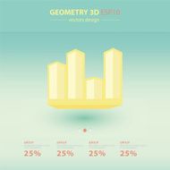 Vector 3d arrows infographic Template for diagram graph prese