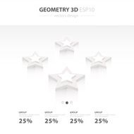 Star Icons Infographic template white color N13