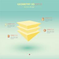 Pyramid Geometry Abstract 3D Infographic And Icons Design