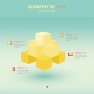 Geometry Abstract 3D Infographic And Icons Design N3