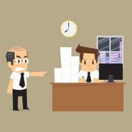 businessman to finish the work on time