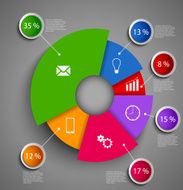 Abstract round info graphic design template