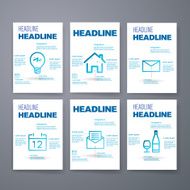 Templates Design Set of Web Mail Brochures Mobile Technology Infographic N45