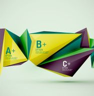 Geometric shapes in the air Vector abstract background N118