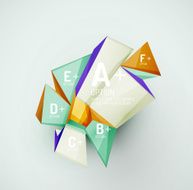 Geometric shapes with sample text Abstract template N74