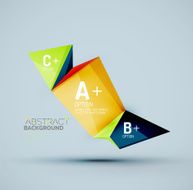 Geometric shapes with sample text Abstract template N75