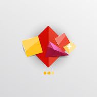 Modern abstract geometric info banner N52