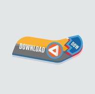 Colorful download web button Modern flat design N24