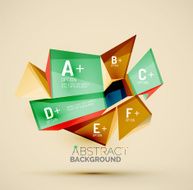 Geometric shapes with sample text Abstract template N76