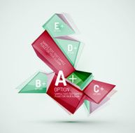 Geometric shapes with sample text Abstract template N77
