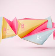 Geometric shapes in the air Vector abstract background N129