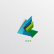 Modern abstract geometric info banner N54