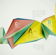 Geometric shapes in the air Vector abstract background N135
