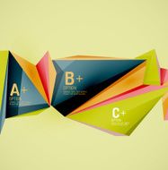 Geometric shapes in the air Vector abstract background N137