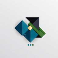 Modern abstract geometric info banner N64