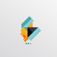 Modern abstract geometric info banner N77