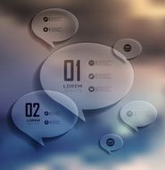 Transparent business Infographics Shadows options N23