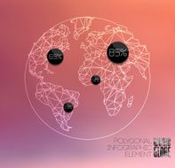 Modern elements of info graphics World Map and typography N3