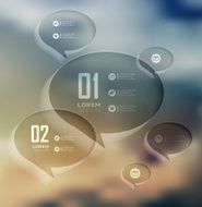Transparent business Infographics Shadows options N24