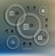 Transparent business Infographics Shadows options N25