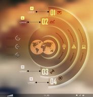 Transparent business Infographics Shadows options N27