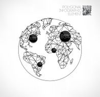 Modern elements of info graphics World Map and typography N7