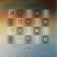 Transparent business Infographics Shadows options N29
