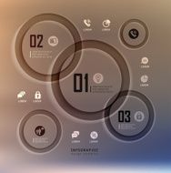 Transparent business Infographics Shadows options N31