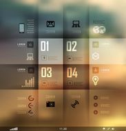 Transparent business Infographics Shadows options N33