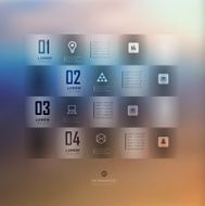 Transparent business Infographics Shadows options N35