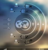 Transparent business Infographics Shadows options N36