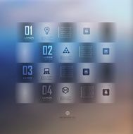 Transparent business Infographics Shadows options N37