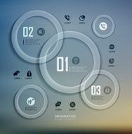 Transparent business Infographics Shadows options N40