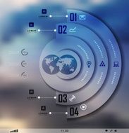 Transparent business Infographics Shadows options N45