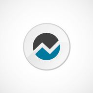 circle diagram icon 2 colored