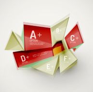 Geometric shapes with sample text Abstract template N78