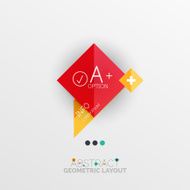 Modern abstract geometric info banner N80