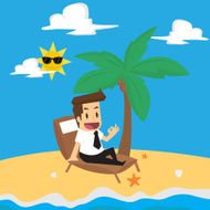 businessman relax in the vacation N2