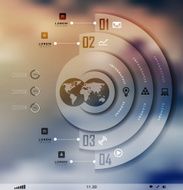 Transparent business Infographics Shadows options N52