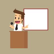 Businessman giving a presentation N2