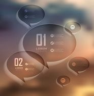 Transparent business Infographics Shadows options N54