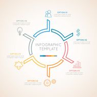 Infographic elements template circle