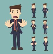 set of businessman characters poses N12