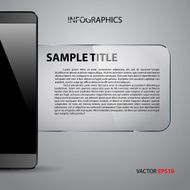 Smartphone with glass board for text