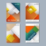 Modern vector set of brochures in the business style for