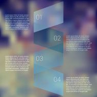 Fold ribbon secuence chart infographic template design N2
