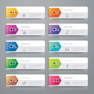 Infographic design template and marketing icons N47